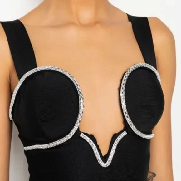 Akira Take the Plunge Bandage Dress - Picture 3 of 5